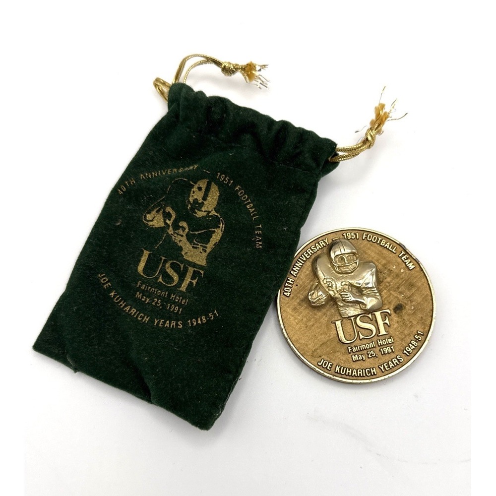 Coach Joe Kuharich USF 1951 Football 40th Anniversary Commemorative Metal